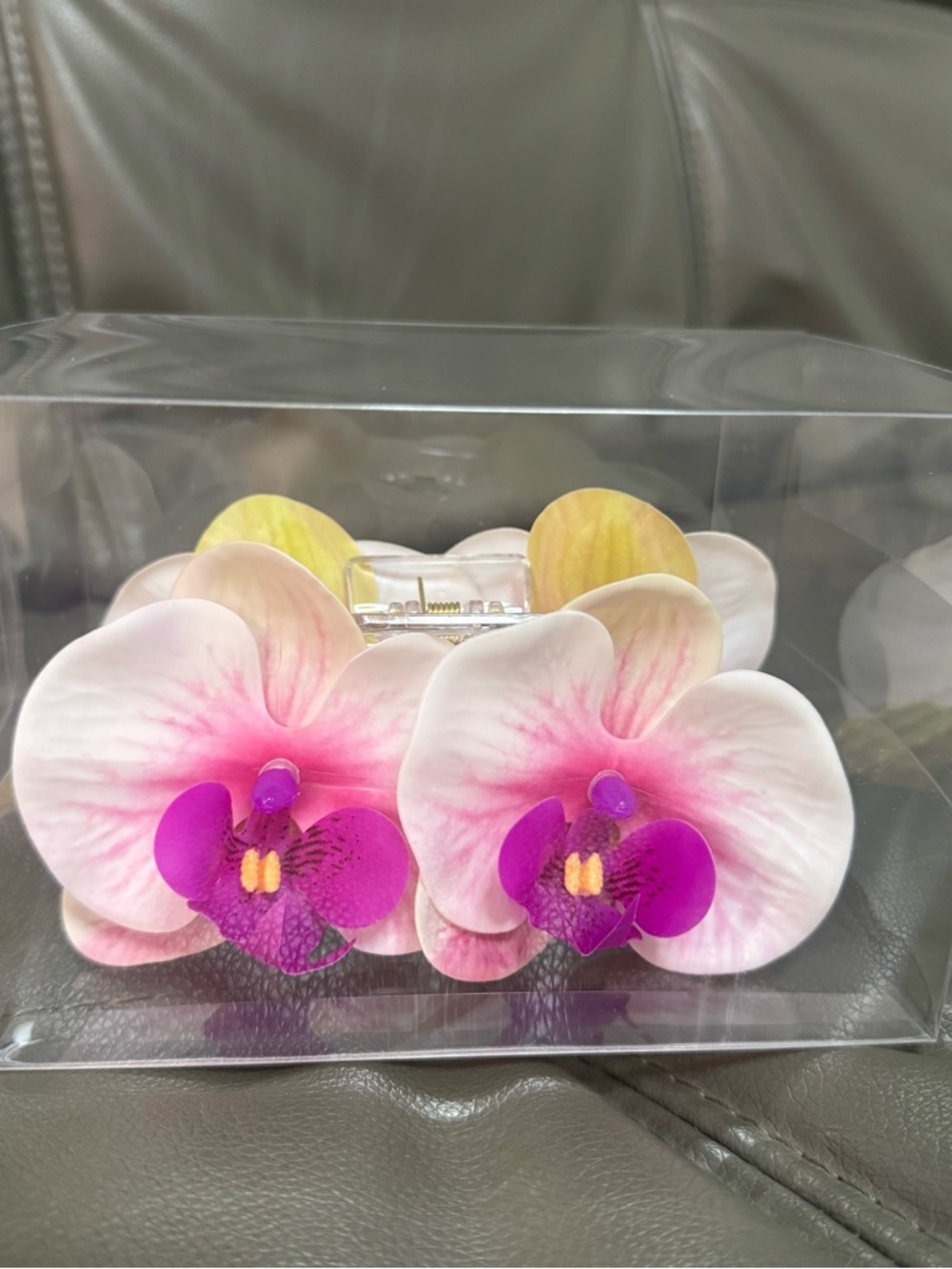Orchid Flower Hair Clip - White, Pink & Purple